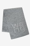 alexander wang 密织凹刻徽标围巾 medium grey melange