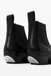 alexander wang 时尚光滑皮革踝靴 black