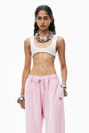 alexander wang 苹果徽标丝绒运动裤 washed candy pink