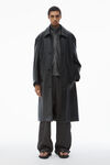 Alexander Wang black unisex coat in primal lambskin leather