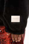 alexander wang faux fur track jacket black