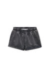 Alexander Wang washed black black cotton-terry running shorts