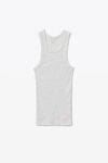alexander wang 罗纹棉背心 heather grey