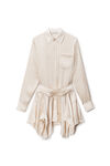 Alexander Wang ivory ivory silk charmeuse pre-styled double shirtdress