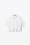 Alexander Wang vintage white white logo cropped jersey tee