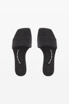 Alexander Wang grey aged vy slide sandal in denim