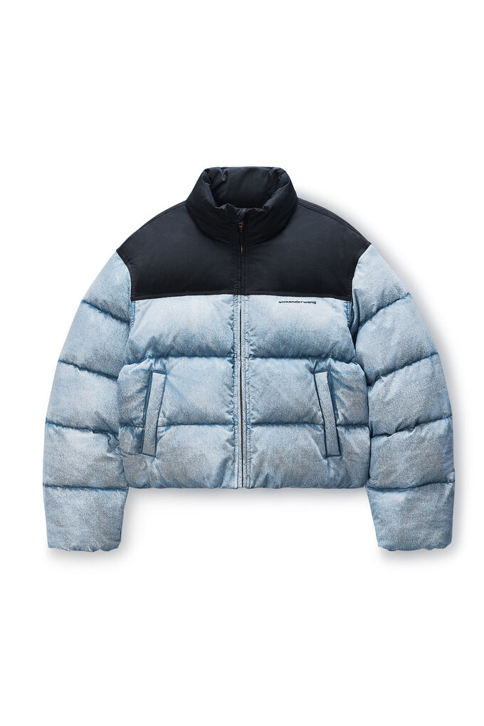 Alexander Wang Trompe-l'oeil Denim Puffer Jacket