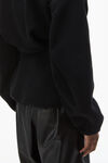 alexander wang sculpted jacket in teddy fleece black