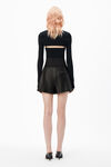 alexander wang safari short in plonge leather black