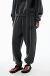 Alexander Wang faded black logo cotton terry sweatpants