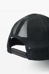 Alexander Wang saloon bar logo trucker hat in crystal hotfix and cotton canvas