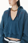 Alexander Wang vintage navy distressed cotton hoodie