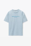 alexander wang コンパクトジャージー パフロゴ ショートスリーブ tシャツ light blue heather