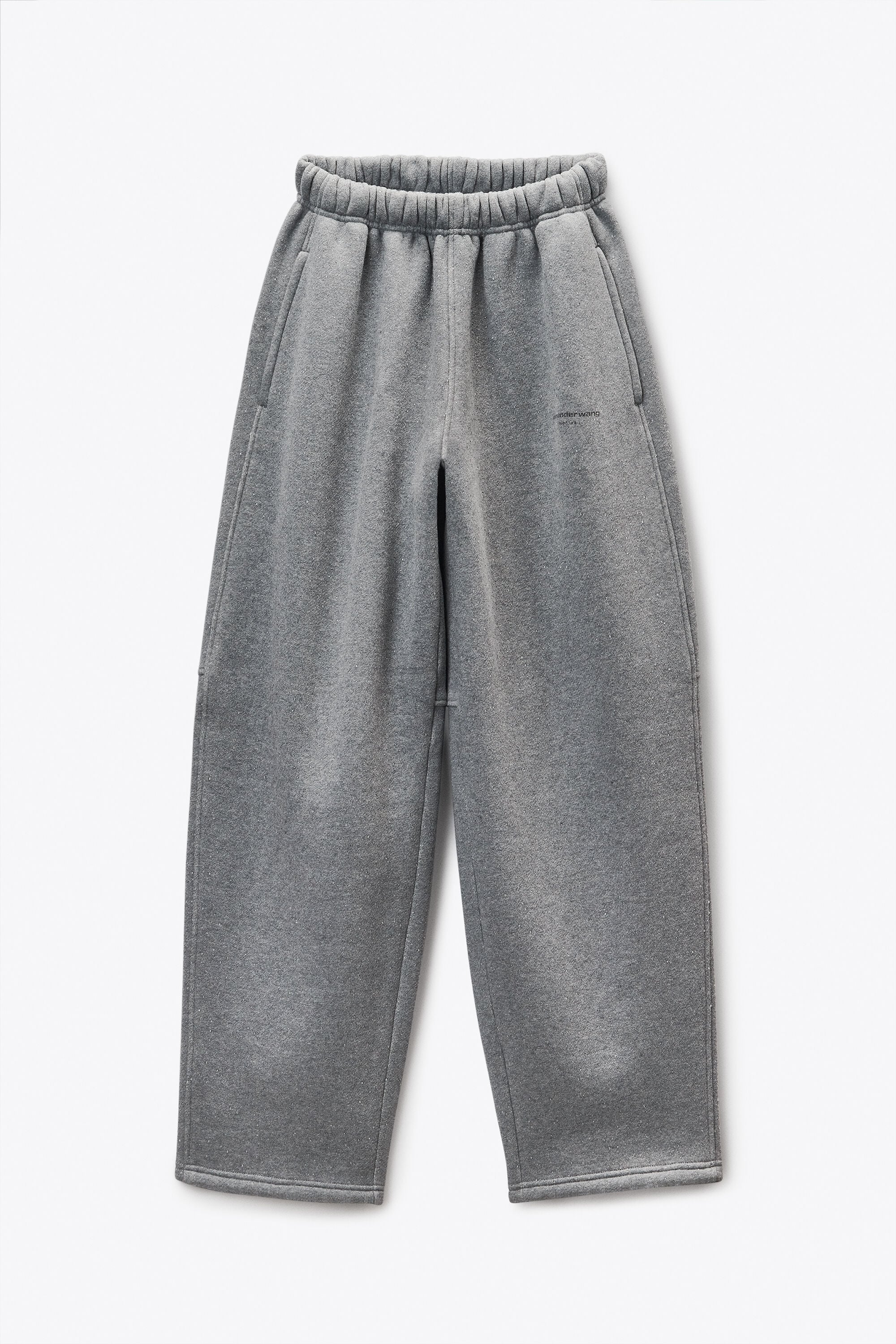alexander wang 亚历山大王ALLOVER CRYSTAL HOTFIX MID-RISE SWEATPANT