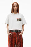 alexander wang nouveau riche tee in compact jersey gunsmoke