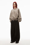 alexander wang dollar bill crewneck in terry metallic sanctuary