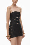 Alexander Wang black tacked bandage tube dress