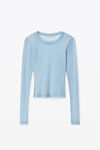 alexander wang 薄纱网眼长袖上衣 evening haze