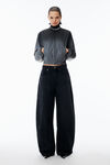 Alexander Wang grey aged blow up牛仔裤