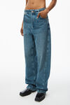 bonded cotton balloon jeans