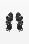 alexander wang dome 105 water snake strappy slide sandal black