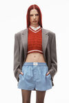 alexander wang classic boxer in light compact cotton blue/pink