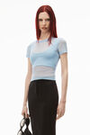 alexander wang 薄纱网眼短袖上衣 evening haze