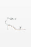 alexander wang dome 65 mid heel goatskin sandal optic white