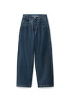 WIDE LEG JEAN IN COATED DENIM