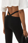 alexander wang crisscross logo legging in viscose knit black