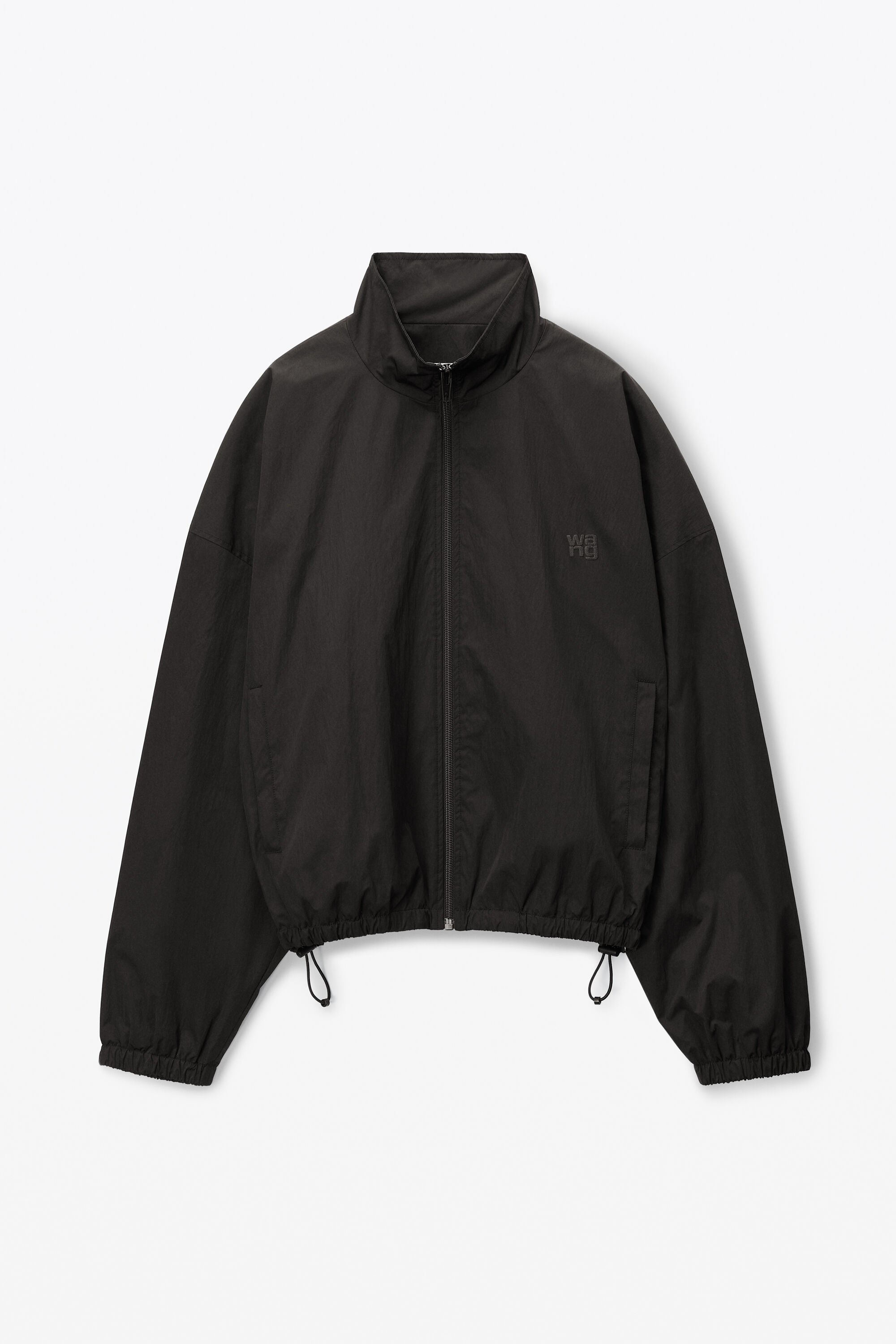 COACHES TRACK JACKET IN NYLON in BLACK | alexanderwang® 