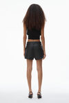Alexander Wang black logo-knit vest with leather tubular trim