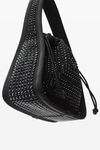 Alexander Wang black ryan small bag in crystal hotfix