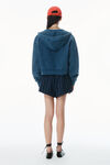 Alexander Wang vintage navy distressed cotton hoodie