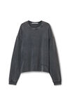 Alexander Wang vintage grey 棉质平纹针织布男士长袖 t 恤