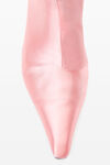 alexander wang viola 65 feather slouch boot in satin prism pink