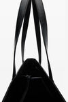 Alexander Wang black punch tote bag in crackle patent leather