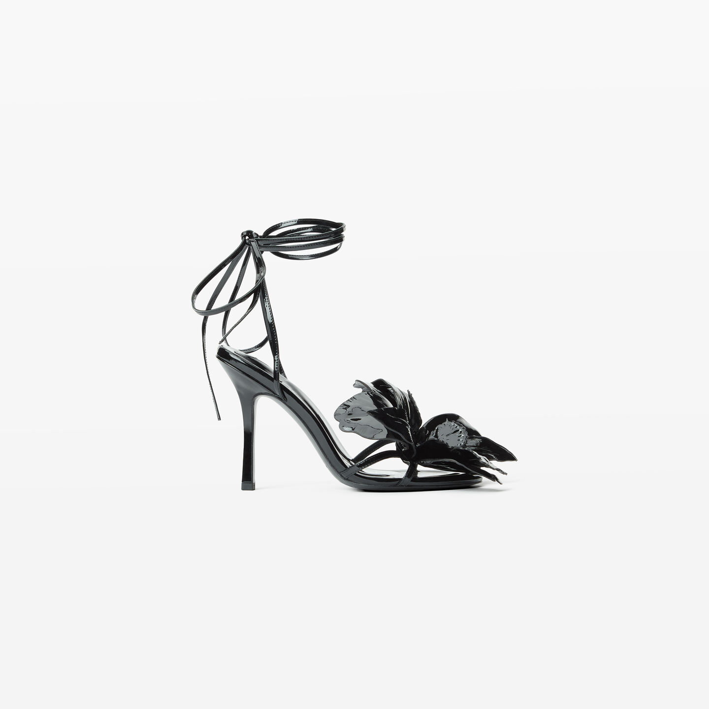 Shop Alexander Wang Leonie 105mm Ankle Strap Sandal In Black