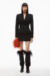 alexander wang 羊毛精裁西装连衣裙 black