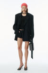 Alexander Wang black oversized logo-embroidered blazer