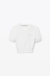 Alexander Wang white t-shirt pull court avec logo