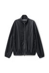 Alexander Wang black track jacket in bonded leather