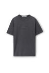 alexander wang embossed logo tee in compact jersey soft obsidian