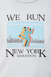 t-shirt in jersey compatto con stampa maratona