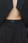 Alexander Wang black pre-styled pleated short with boxer waistband