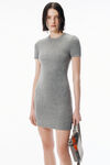 Alexander Wang heather grey grey wool-blend hotfix dress
