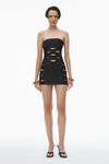 Alexander Wang black tacked bandage tube dress