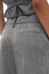 alexander wang cropped low rise trouser in herringbone grey/black