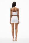 Alexander Wang white bike-shorts aus nahtlosem rippstrick