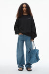 Alexander Wang vintage medium indigo punch tote bag in cotton denim